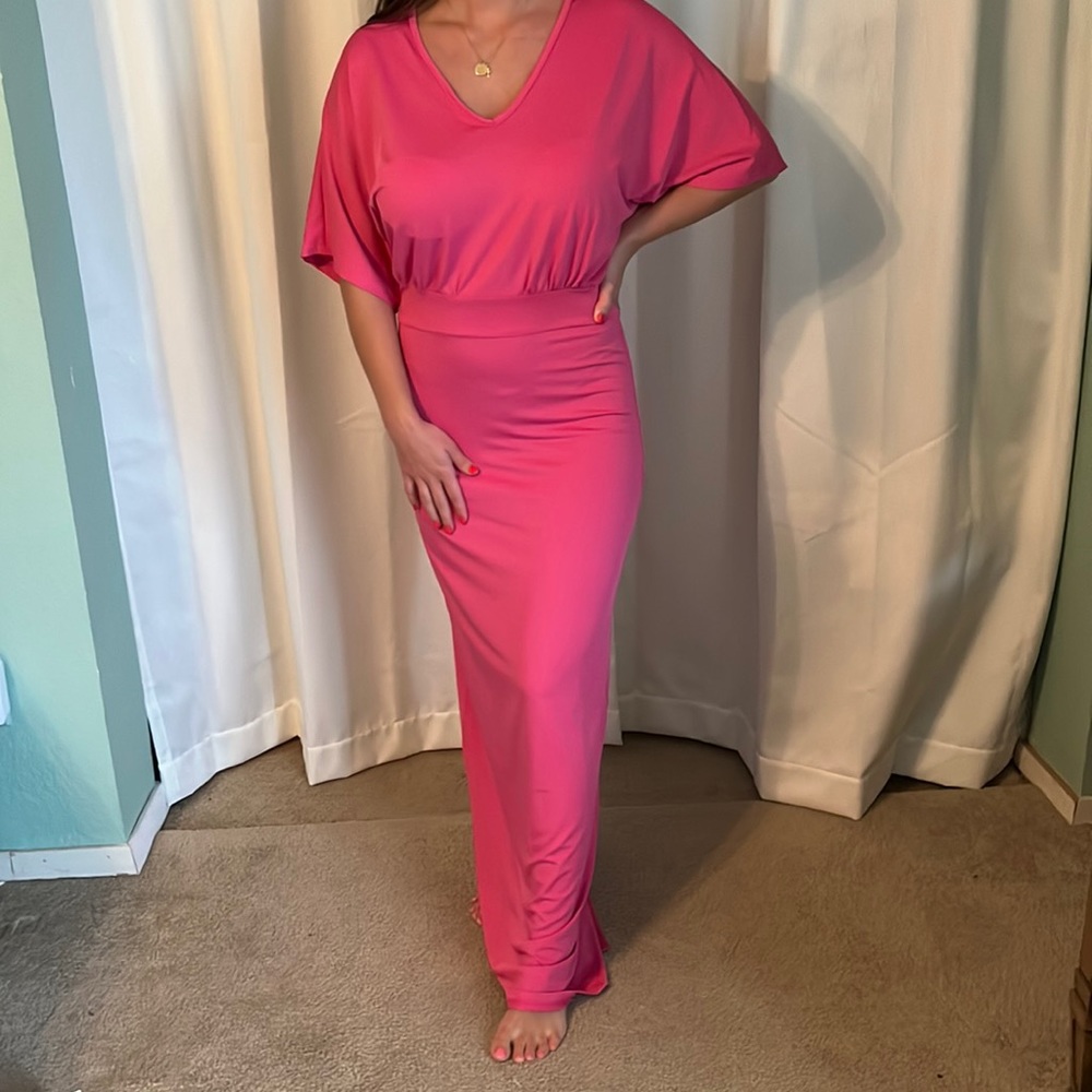 Hot Pink Long Dress! Size Small!